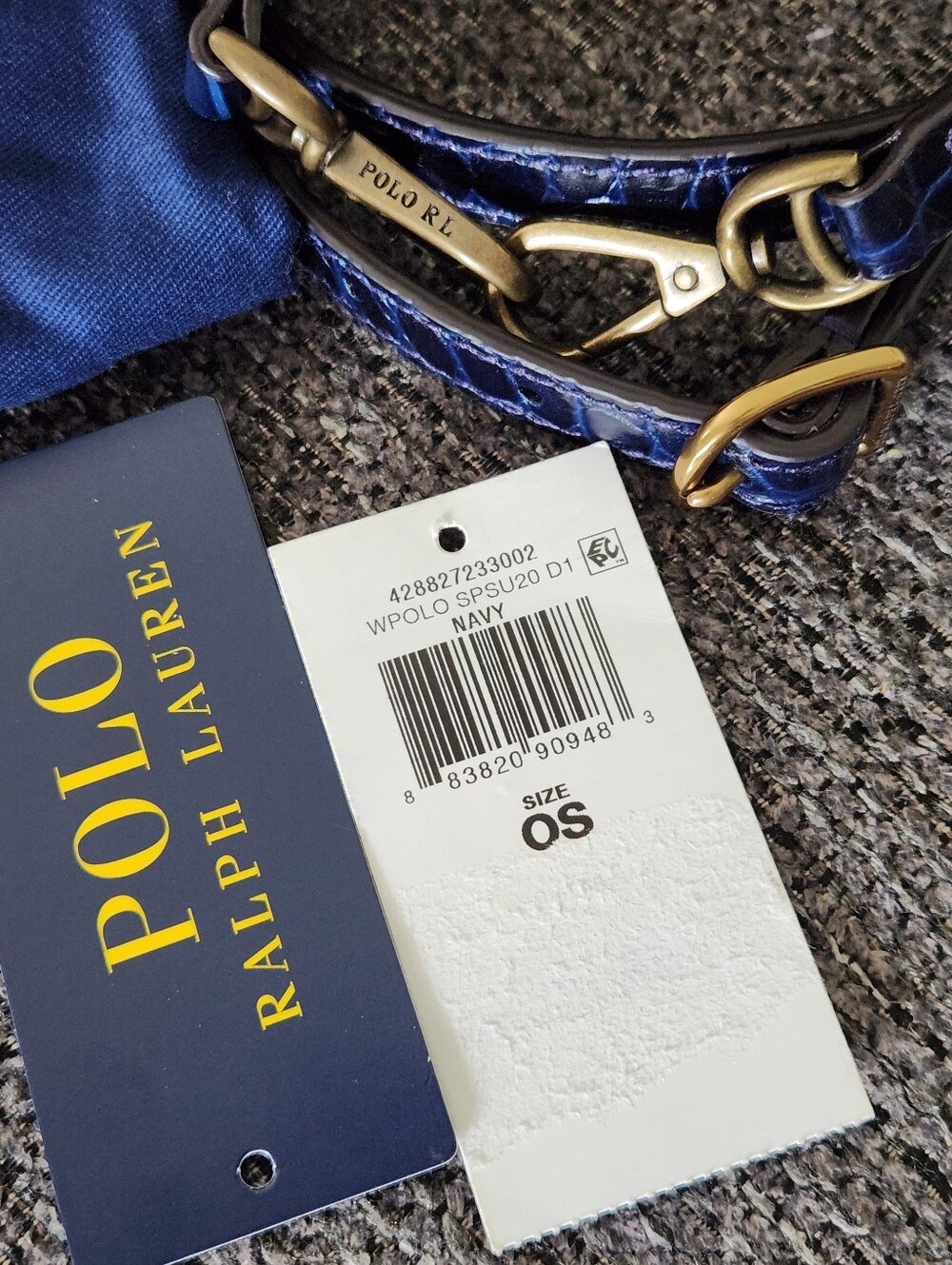 💙VERY HTF Polo Ralph Lauren💙 - Royal Blue Large Sloane Satchel Bag - Picture 5 of 16